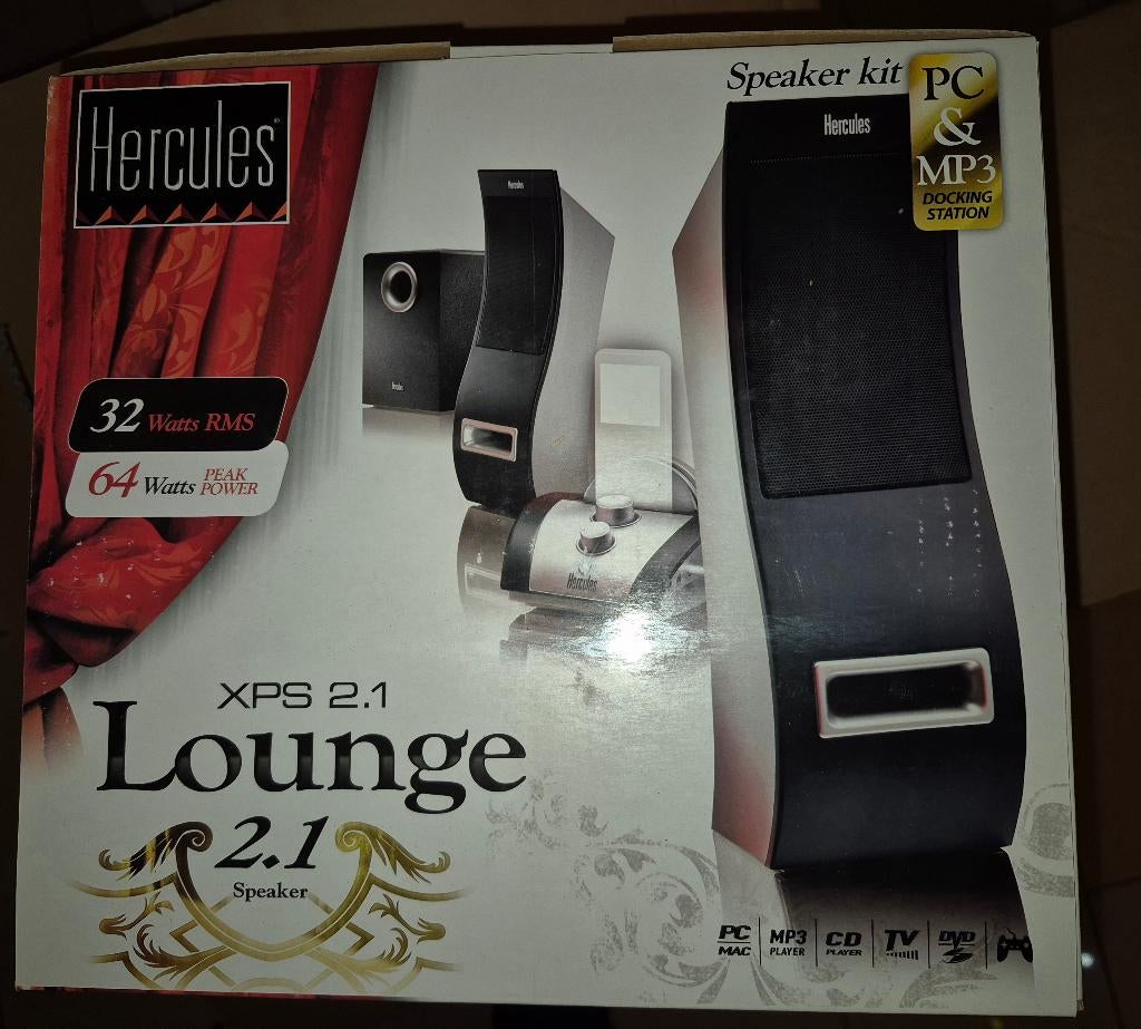 2 x Hercules XPS 2.1 Lounge Speaker set Nieuw, Ophalen of Verzenden, Nieuw, Minder dan 60 watt, Overige merken