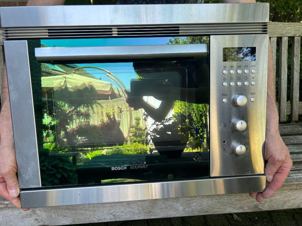 Bosch combi magnetron - oven, Ophalen, 45 tot 50 cm, Gebruikt, Bosch