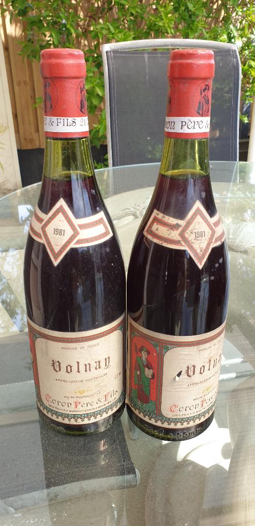 2 x 1981 Volnay Coron pere et fils, Frankrijk, Nieuw, Ophalen of Verzenden, Rode wijn