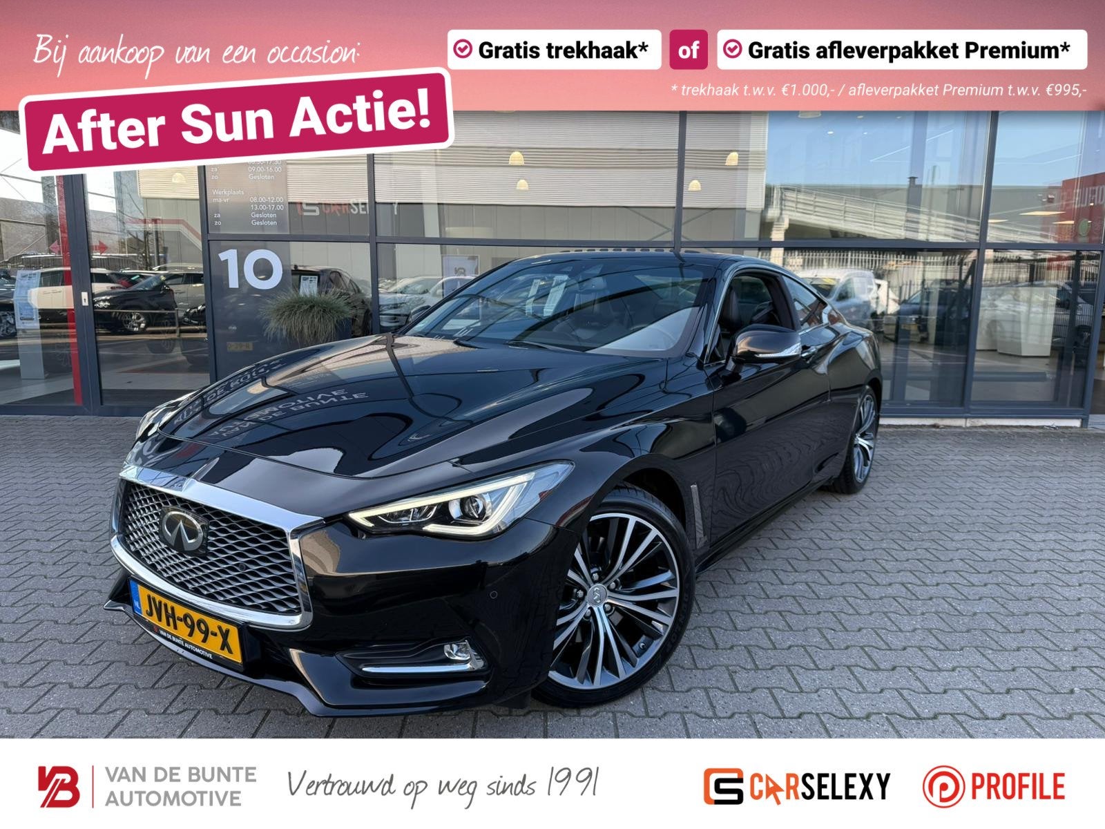 Infiniti Q60 Coupé 2.0t Premium Tech *Schuif-/Kanteldak & A, Auto's, Automaat, 12 maanden, Gebruikt, 4 cilinders