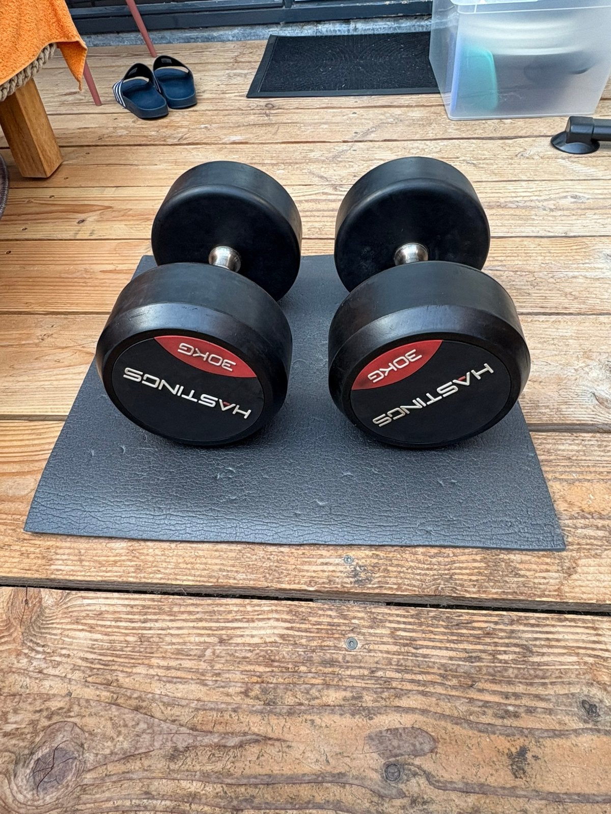 Hastings Professionele Dumbbells 2 X 30 kg., Ophalen, Gebruikt, Dumbbell
