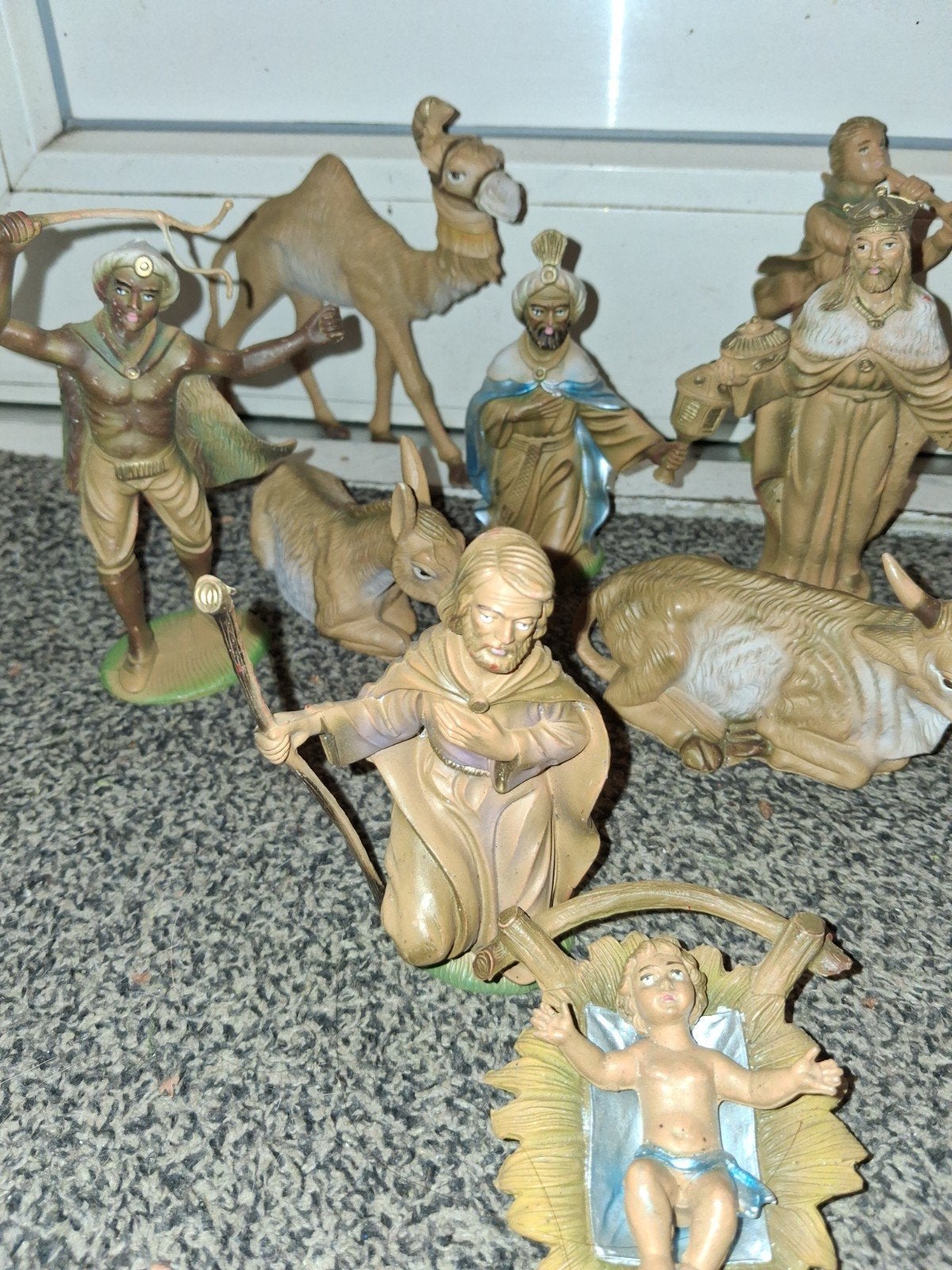 Mooie  Kerststal Figuren Set plastic, Diversen, Ophalen, Gebruikt