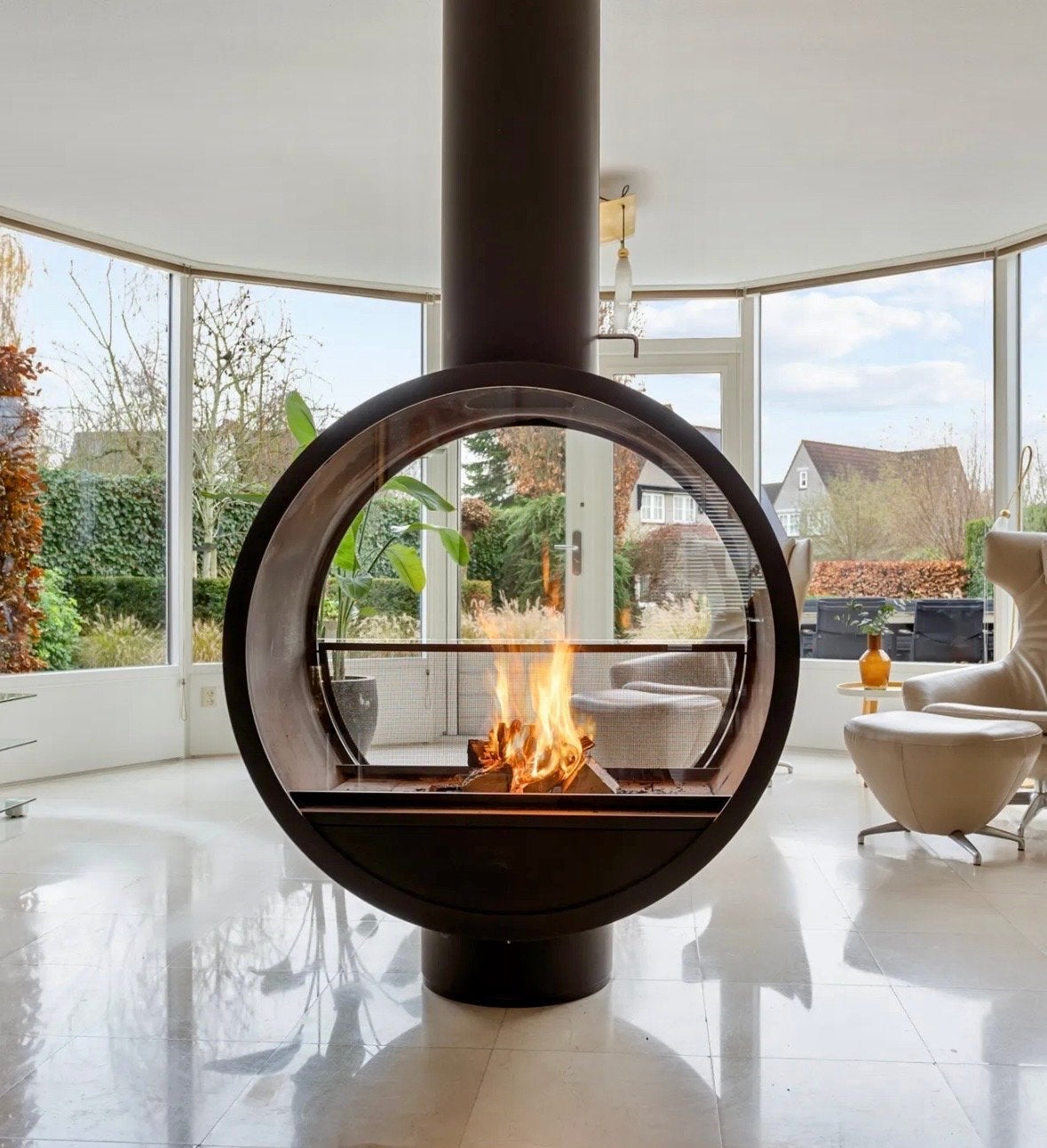 Boley 997 - 360 gr draaibare Houthaard - Vuur & Warmte, Huis en Inrichting, Ophalen, Gebruikt, Vrijstaande haard, Houthaard