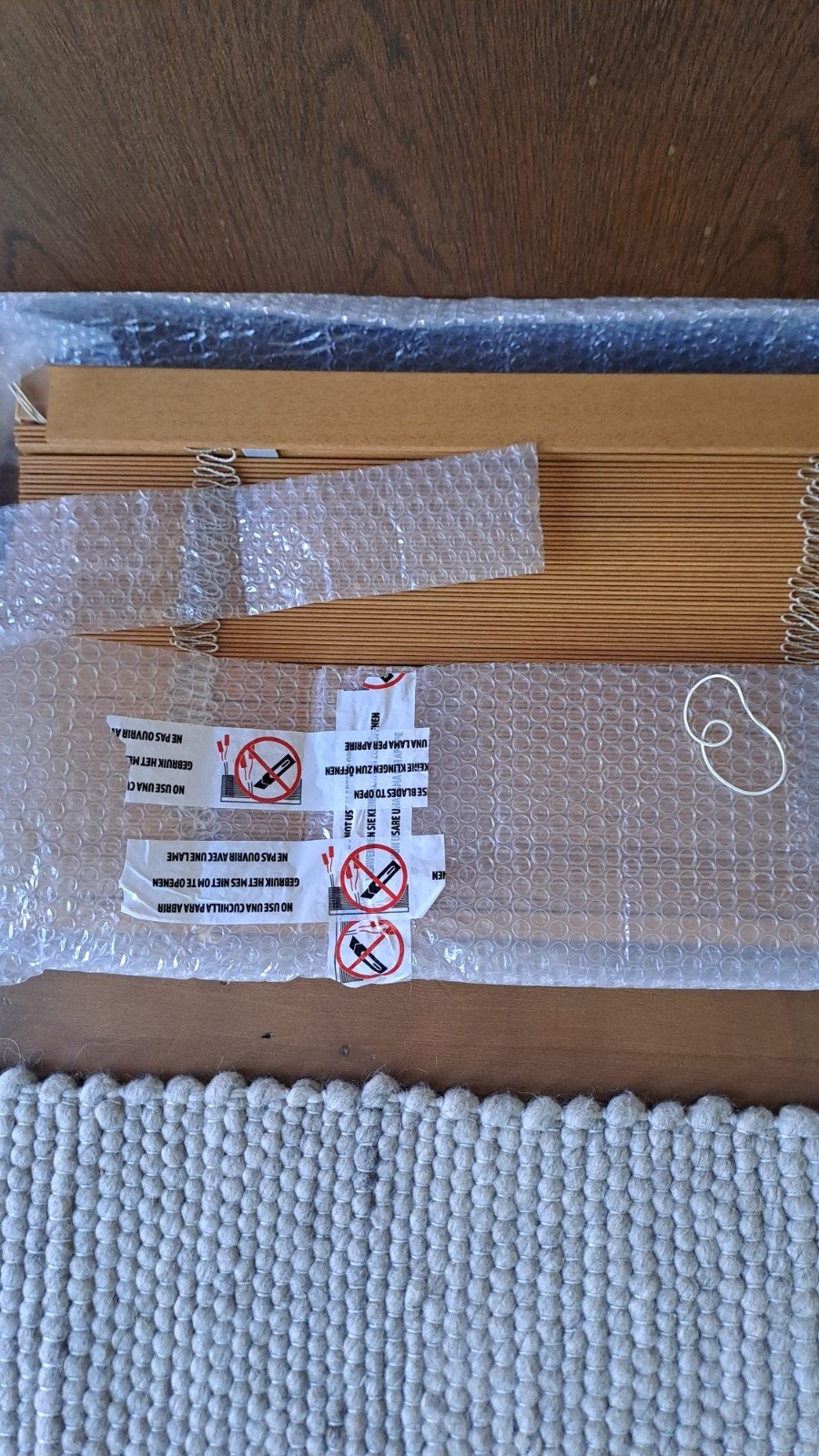 Gloednieuwe jaloezieën voor deur 79 breedx 2.95 hoog, Ophalen of Verzenden, Nieuw, Jaloezie, Hout