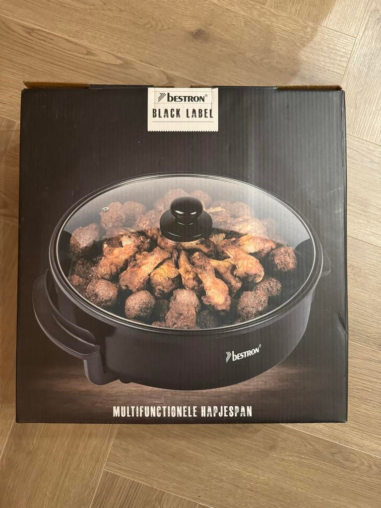 Bestron Black Label Multifunctionele Hapjespan, Ophalen, Nieuw