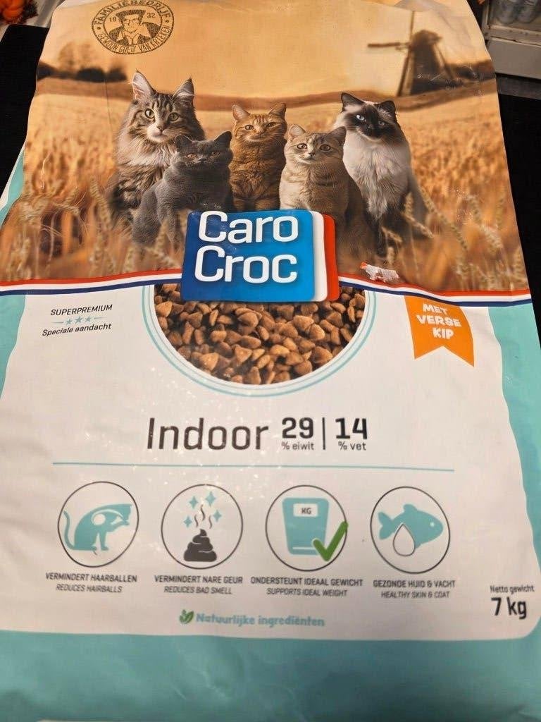 Carocroc kattenvoer Indoor kattenbrokken - zak 7 kg - € 25,-, Dieren en Toebehoren, Ophalen of Verzenden, Kat