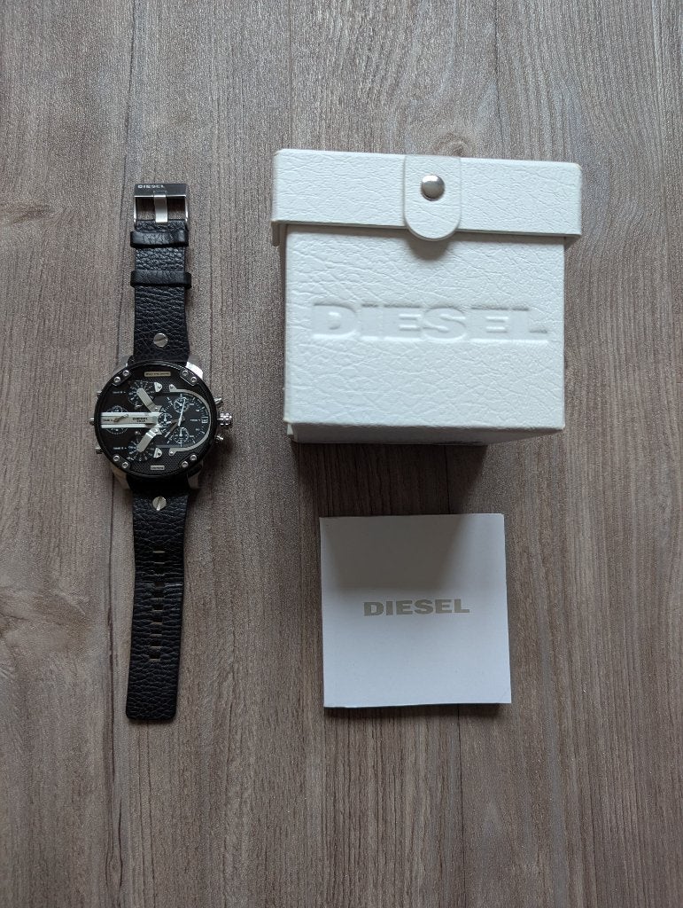 Diesel DZ7313 “Mr. Daddy 2.0” horloge, Sieraden, Tassen en Uiterlijk, Overige merken, Leer, Polshorloge, Ophalen of Verzenden