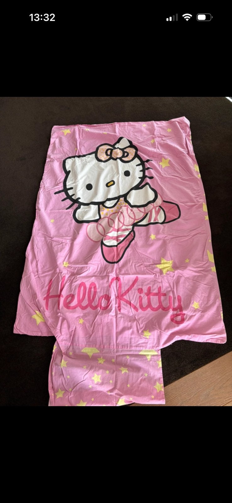 Hello Kitty dekbedovertrek met extra kussen., Gebruikt, Meisje, Ophalen of Verzenden, Roze