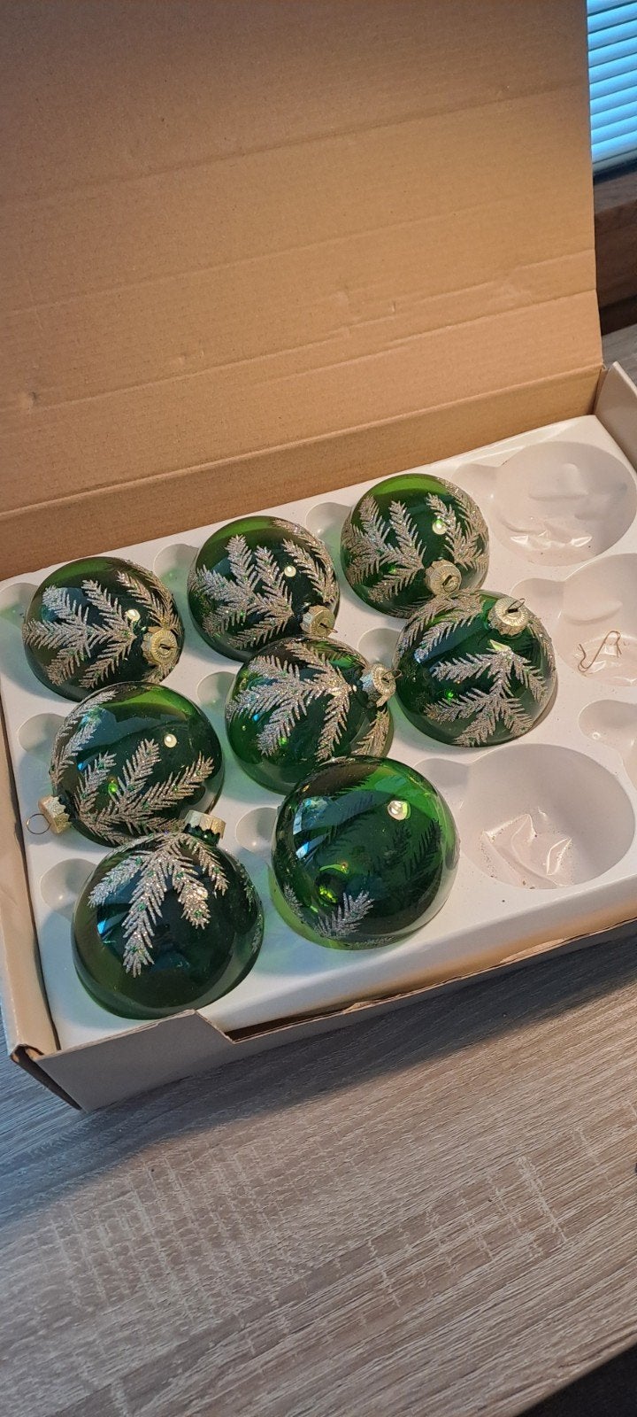 kersballen groen goud zilver kerstbal, Ophalen of Verzenden, Nieuw