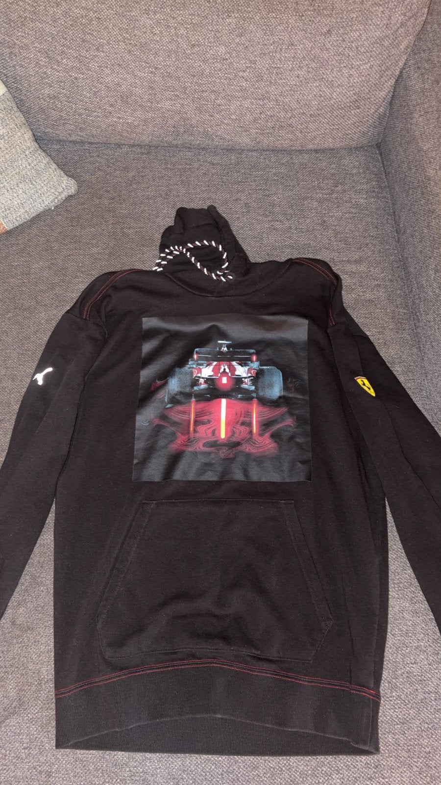 Puma Ferrari Trui - Zwart met Formule 1 print, Ophalen of Verzenden, Gedragen, Maat 46 (S) of kleiner, Zwart