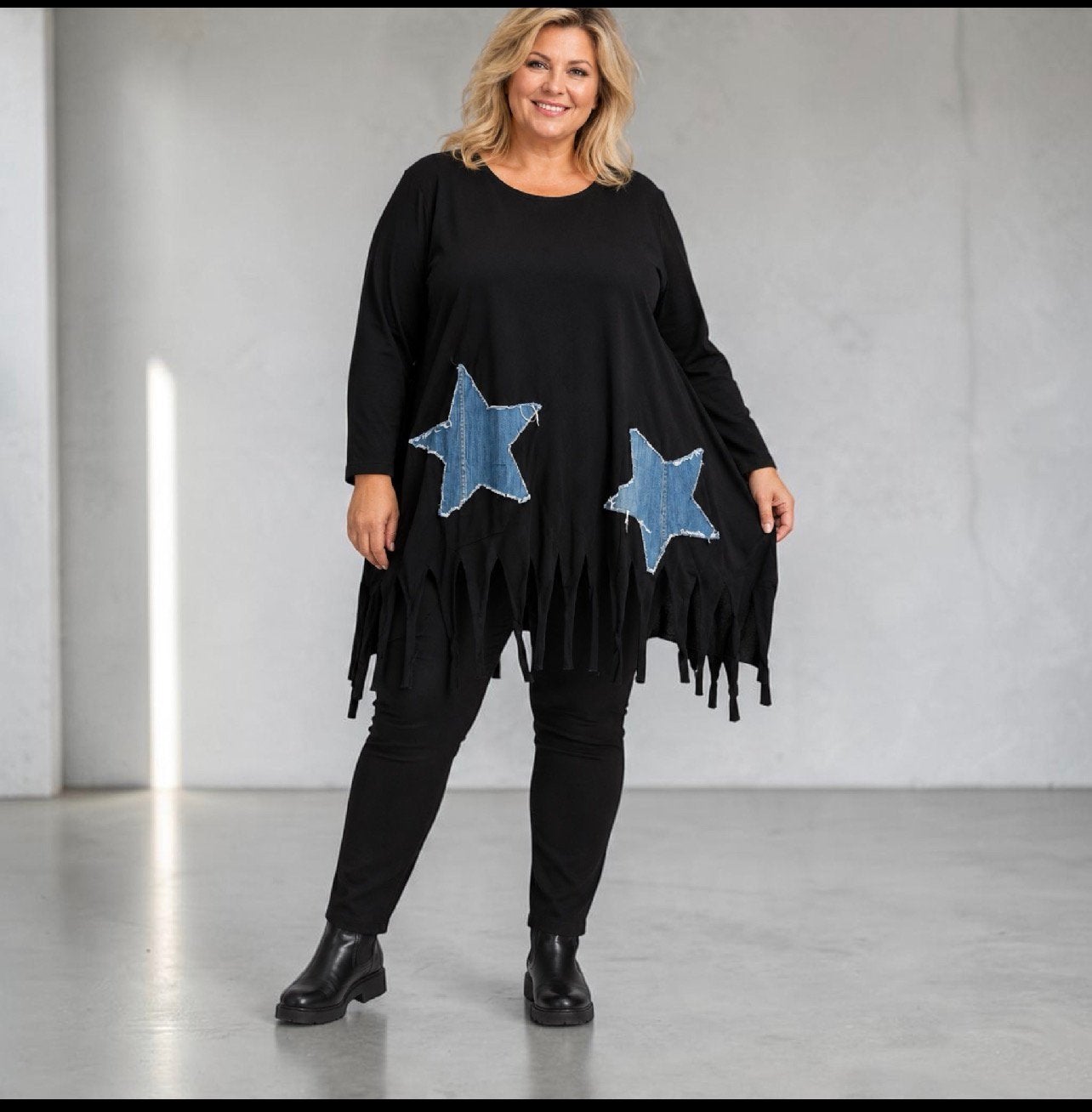 Moonshine tuniek alijn met jrans sterren maat 4, Ophalen of Verzenden, Zo goed als nieuw, Blauw, Blouse of Tuniek