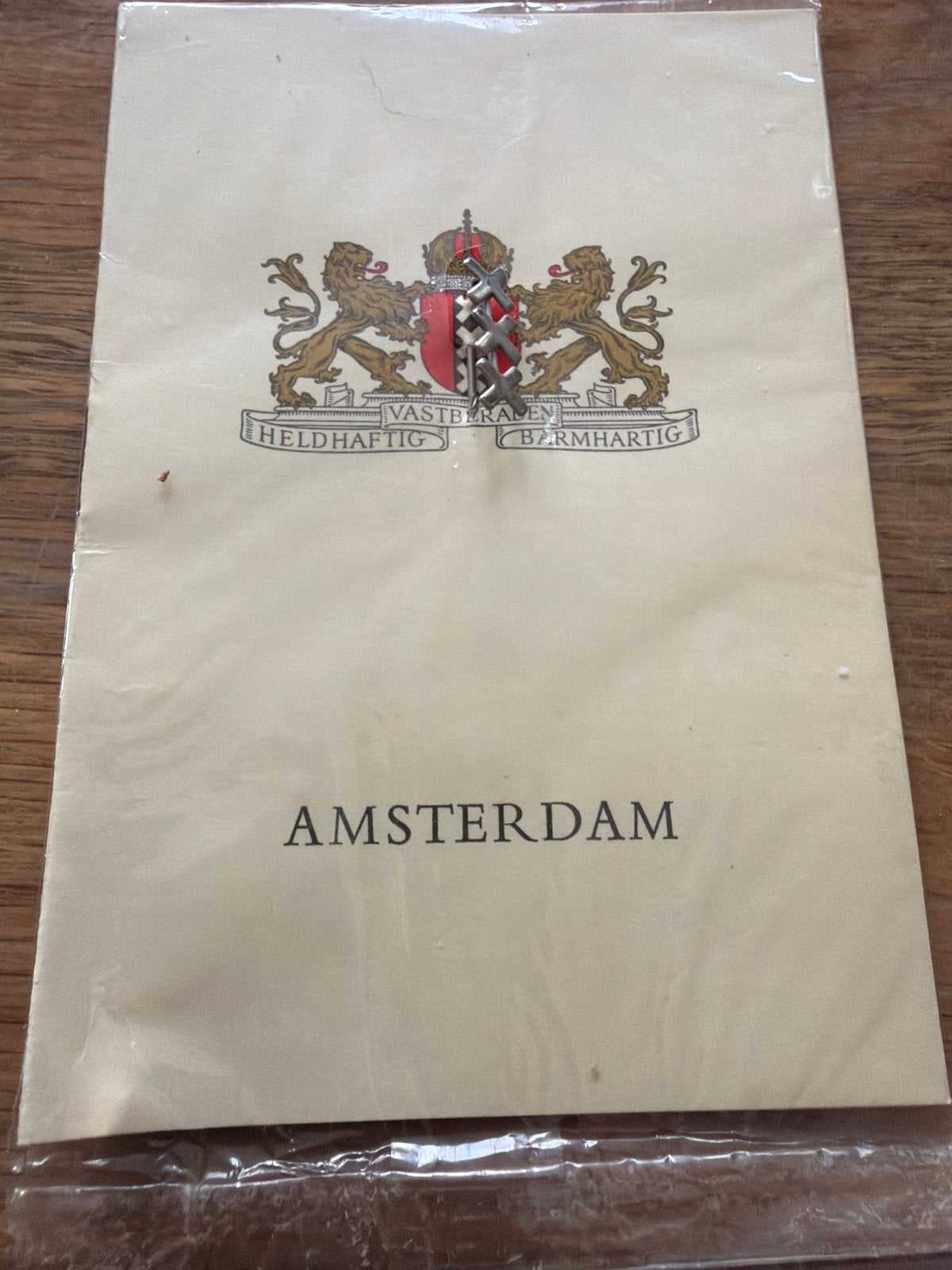 Zilveren speld met Amsterdams wapen - Nieuw in verpakking, Ophalen, Zilver