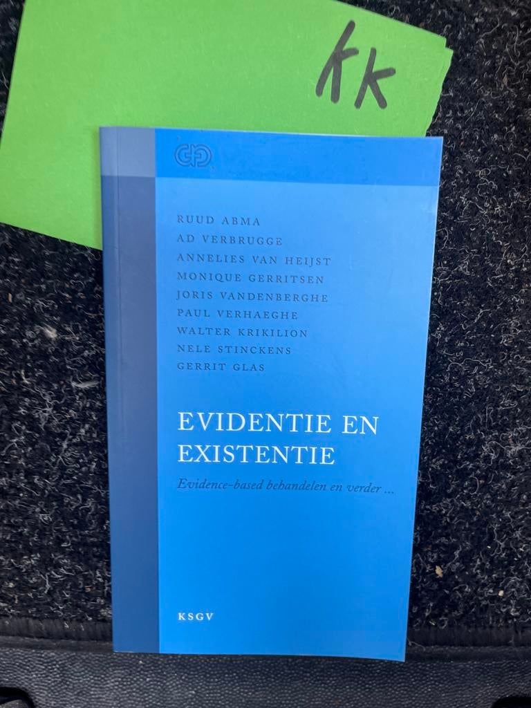 Evidentie en Existentie - Evidence-based behandelen, Ophalen of Verzenden, Gamma, Zo goed als nieuw, WO
