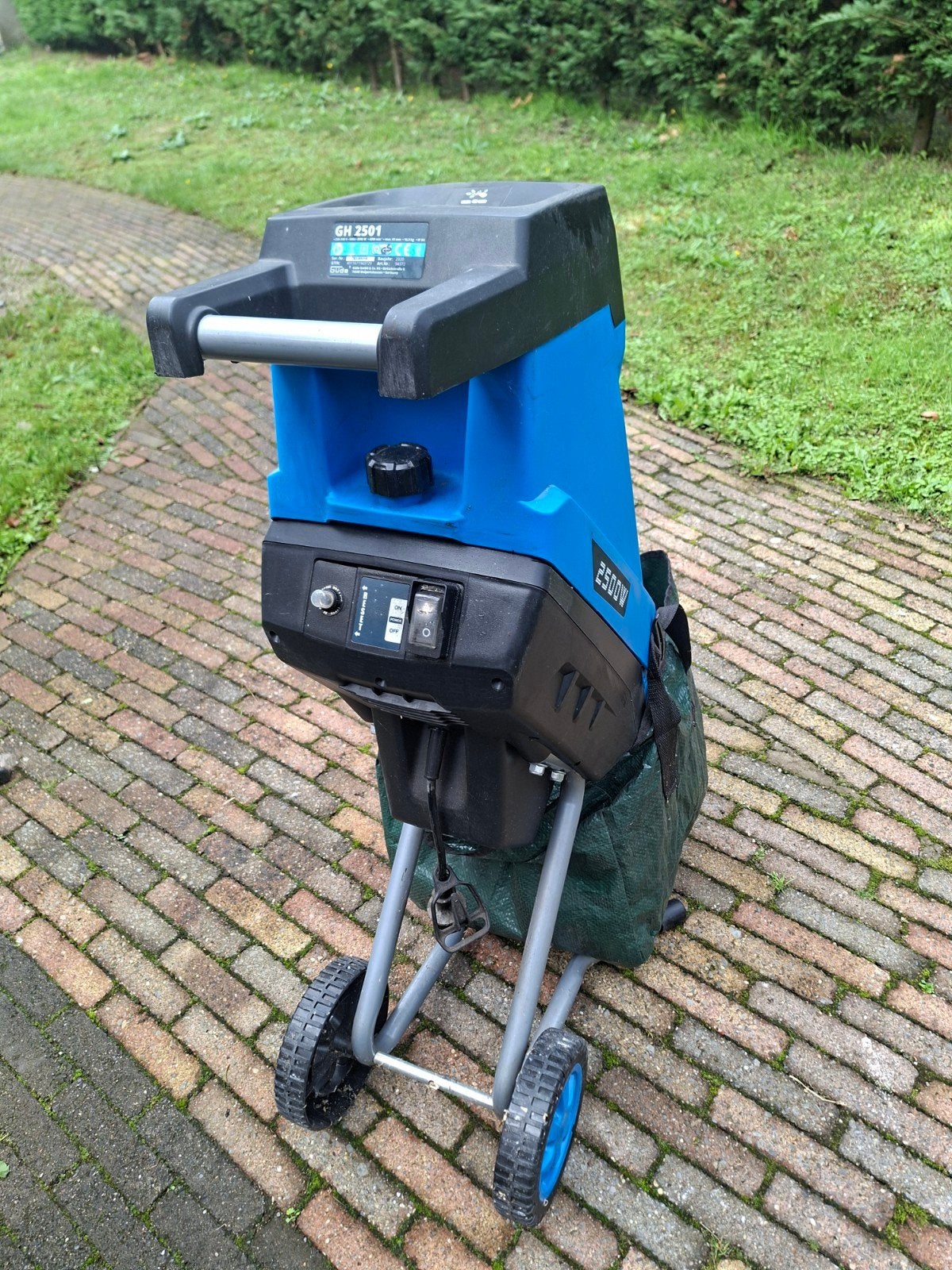 Elektrische hakselaar GH 2501 - 2500W, Ophalen, Gebruikt, GH, Met opvangzak