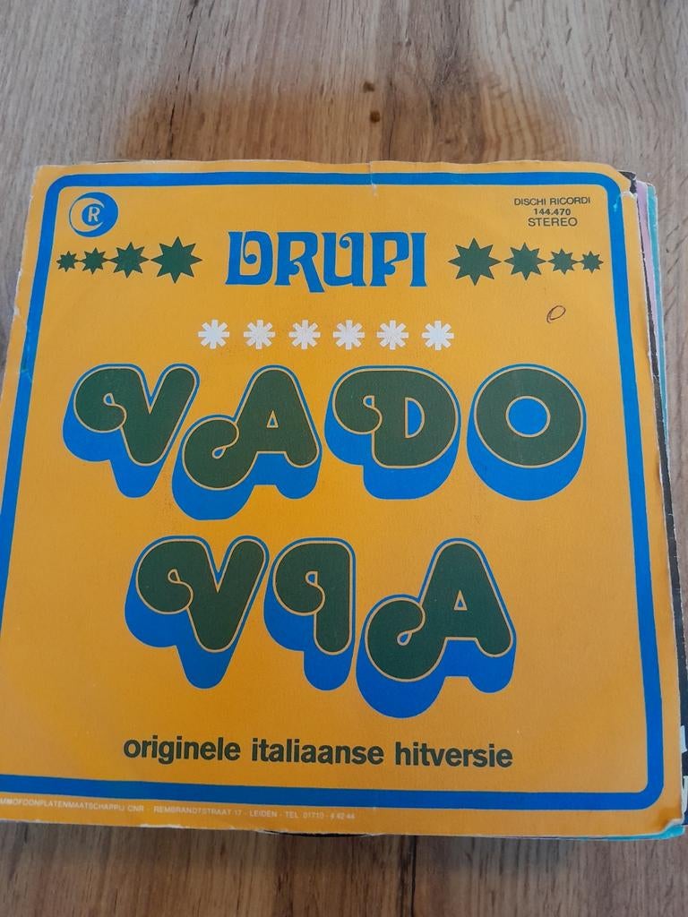 Drupi 7 inch vado via, Cd's en Dvd's, Vinyl Singles, Ophalen of Verzenden, Zo goed als nieuw, Pop