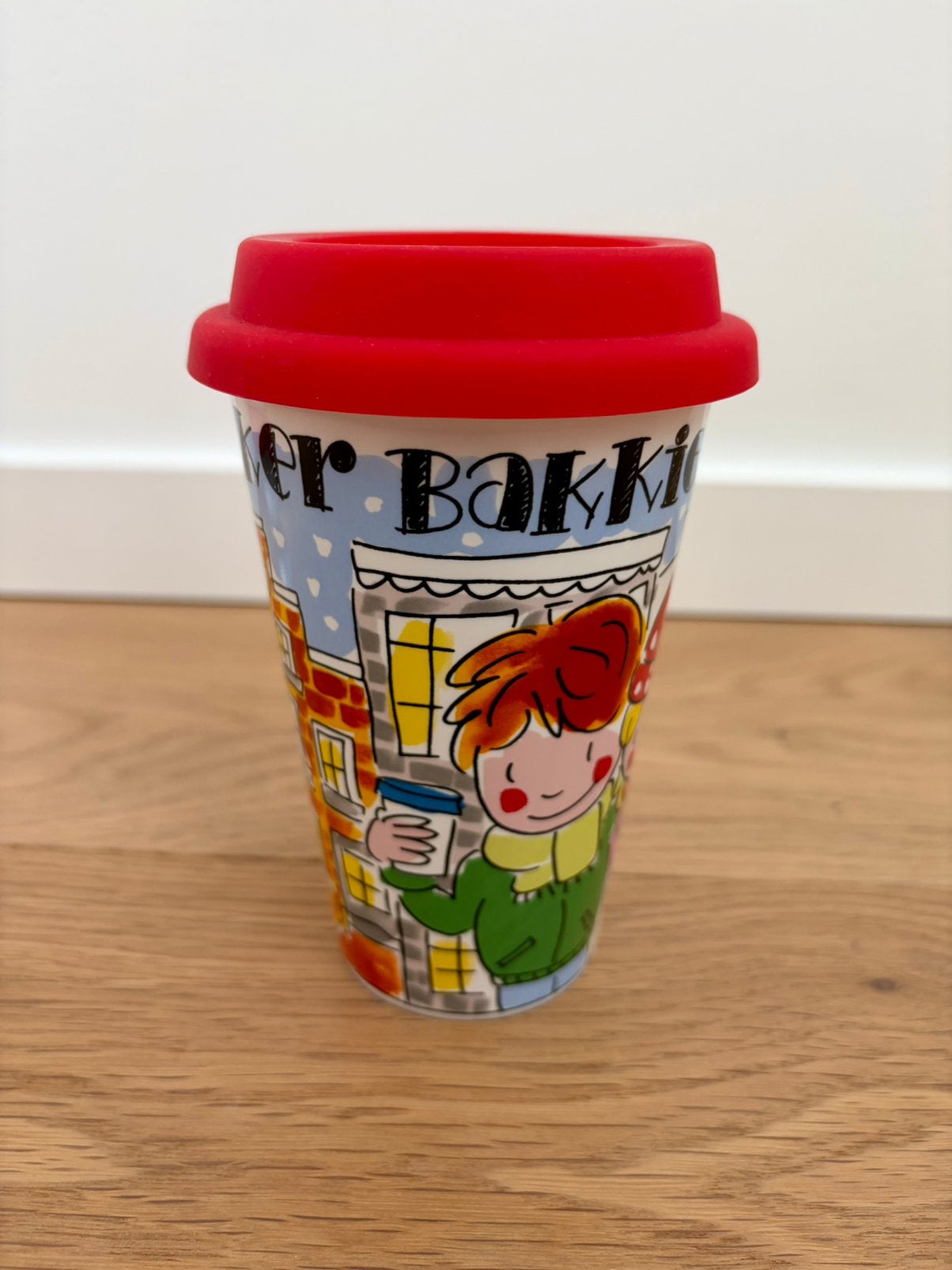 Blond Amsterdam coffee to go beker - nieuwstaat, Huis en Inrichting, Keuken | Servies, Ophalen, Zo goed als nieuw, Aardewerk, Kop(pen) en/of Schotel(s)