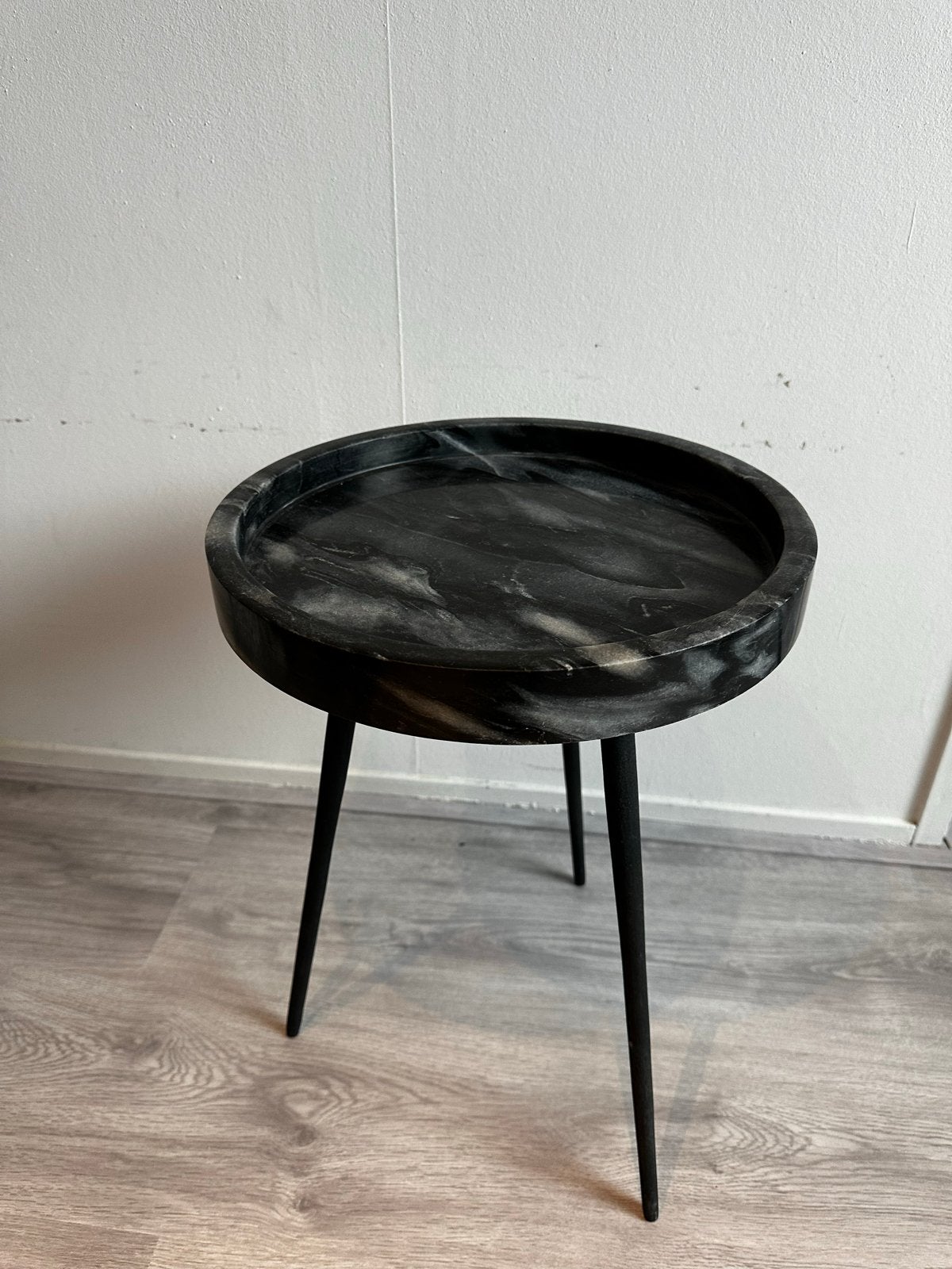 Zuiver Loods 5 Marmer Bijzettafel tafel zwart, Overige materialen, Minder dan 55 cm, Rond, Nieuw