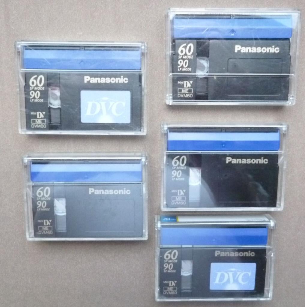 5x mini DV cassettes met o.a. beelden WK rally, Audio, Tv en Foto, Videocamera's Digitaal, Mini dv, Gebruikt, Panasonic, Band, Disc of Geheugen