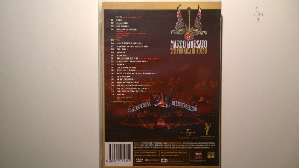 Marco Borsato - Symphonica In Rosso (DVD), Alle leeftijden, Ophalen of Verzenden, Zo goed als nieuw, Muziek en Concerten