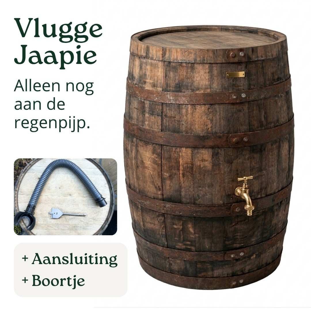 Houten Regenton met Kraantje - Optioneel met aansluitset, Ophalen, Gebruikt, Met kraantje, 150 liter of meer