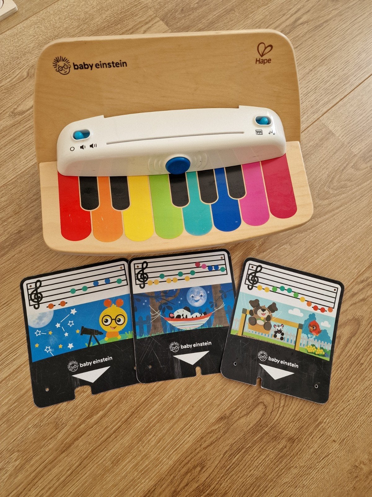 Baby Einstein Hape Magic Touch Piano met muziekkaarten, Ophalen of Verzenden, Zo goed als nieuw, Overige typen, Met geluid