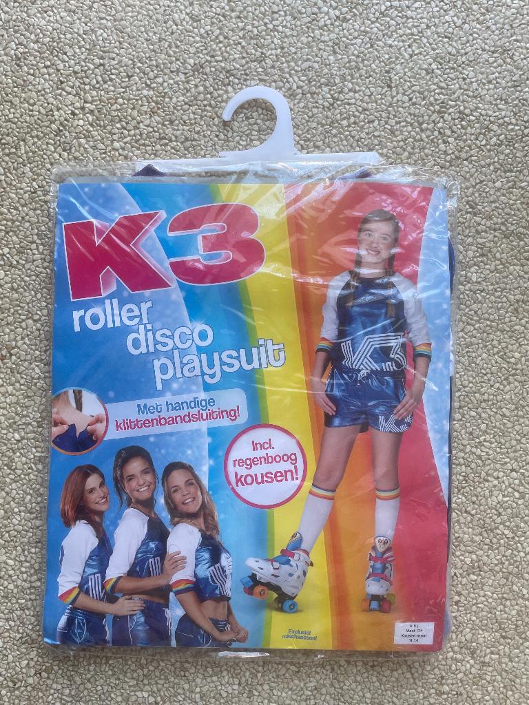 K3 roller disco playsuit maat 134 (6 tot 8 jaar), Studio 100, Meisje, Nieuw, Ophalen of Verzenden