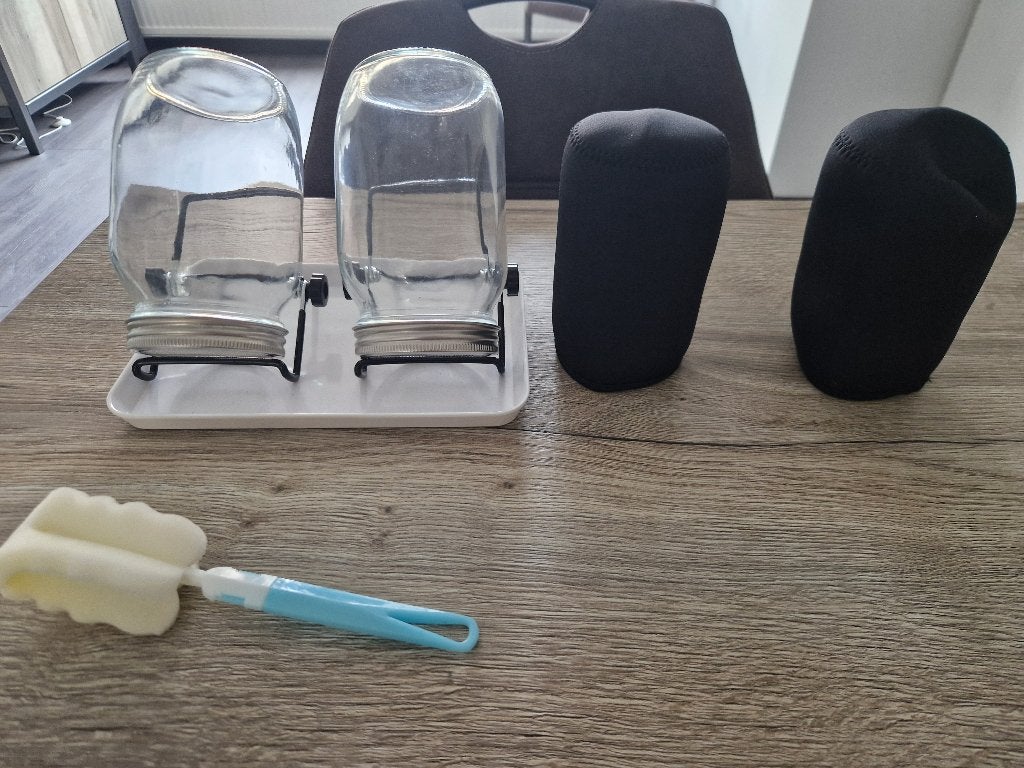 Kiemglas - 2 Stuks - 1000ML - Kiempot set, Overige typen, Ophalen, Zo goed als nieuw, Glas