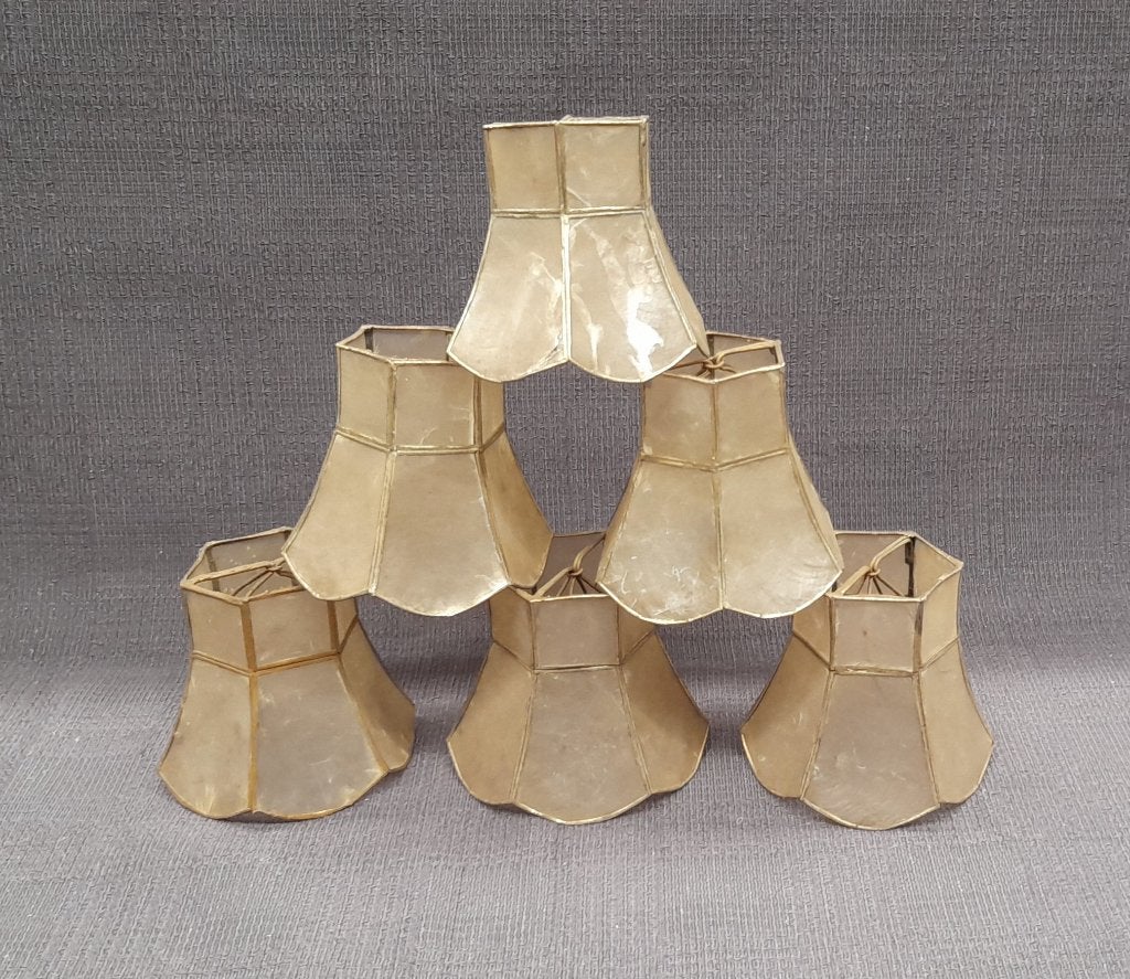 Lampenkapjes antiek 6 stuks, Ophalen of Verzenden