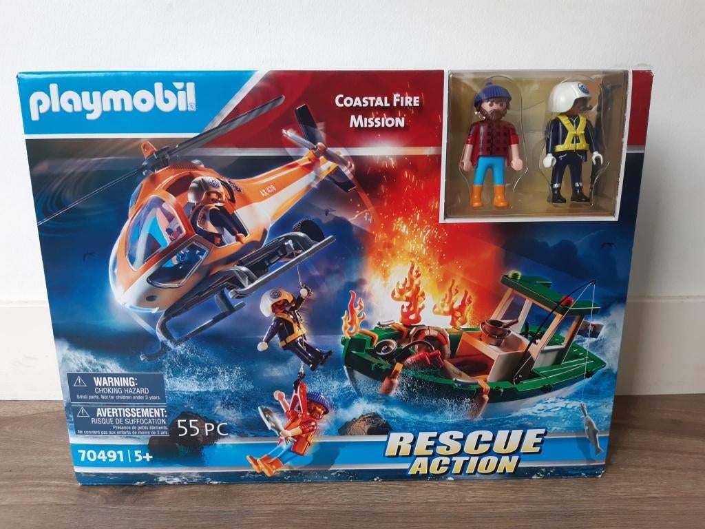 Gloed nieuw playmobil kustwacht brandblus actie 70491., Ophalen of Verzenden, Nieuw, Complete set