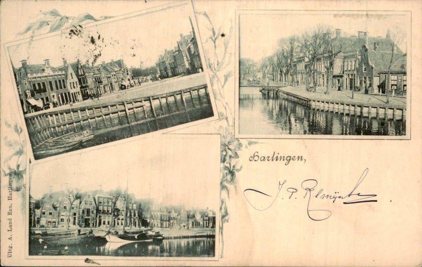 Harlingen, Ophalen of Verzenden, Voor 1920, Gelopen, Friesland