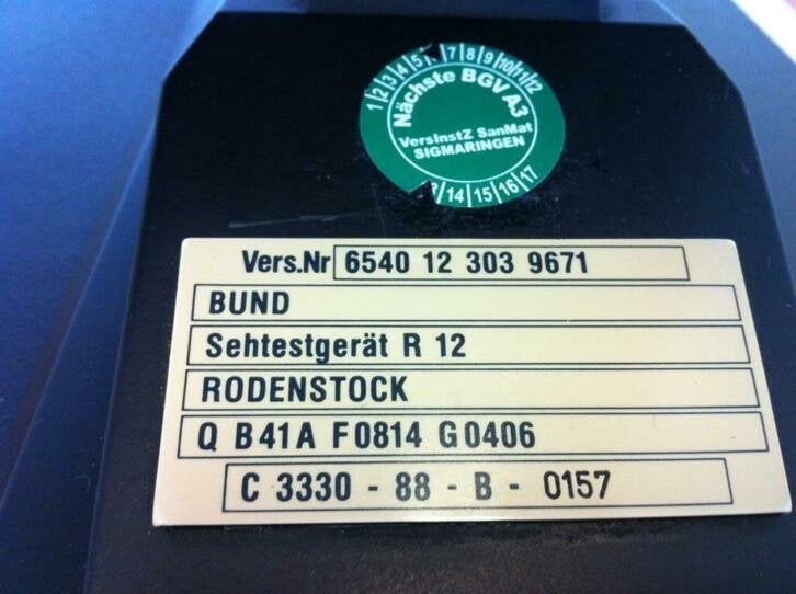 Rodenstock oogtest apparaat met testschijf in koffer, Niet ingevuld, Gebruikt, Niet ingevuld, Ophalen of Verzenden