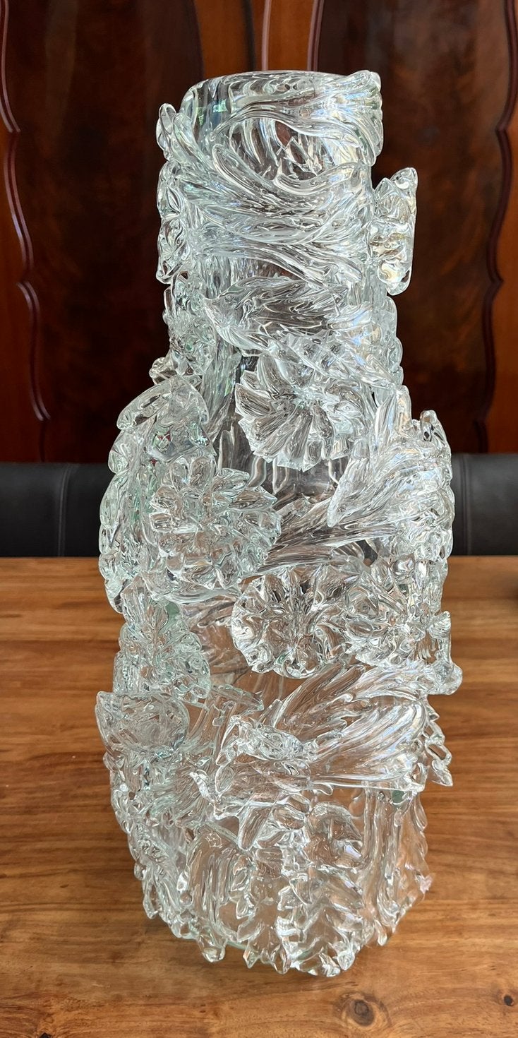 Prachtige hand geblazen vaas (kunst object Bernard Heesen), Ophalen of Verzenden