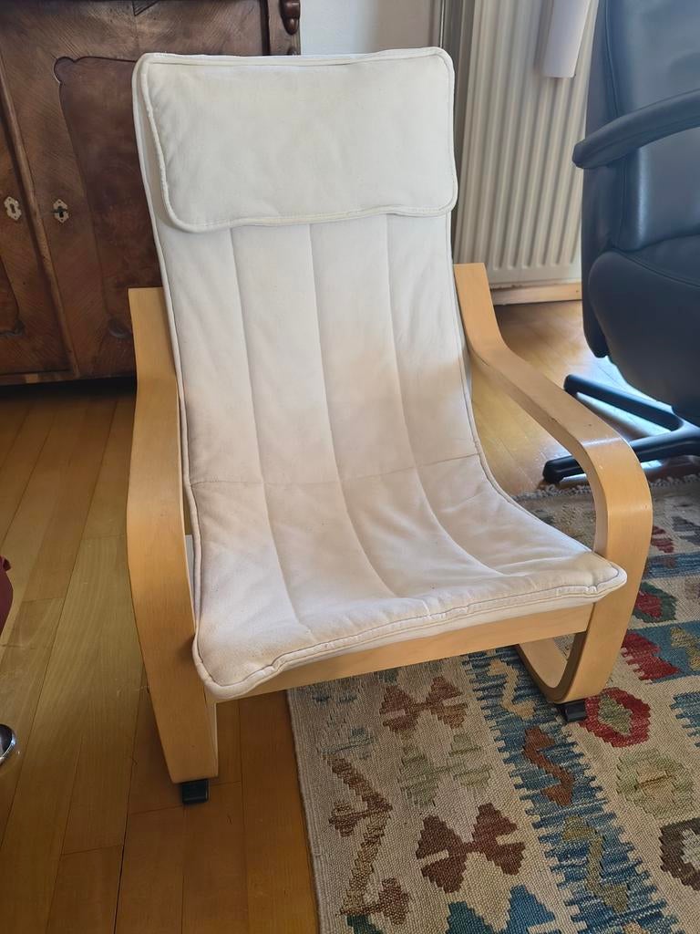 Ikea POÄNG kinderfauteuil wit, Ophalen, Gebruikt, Stoel