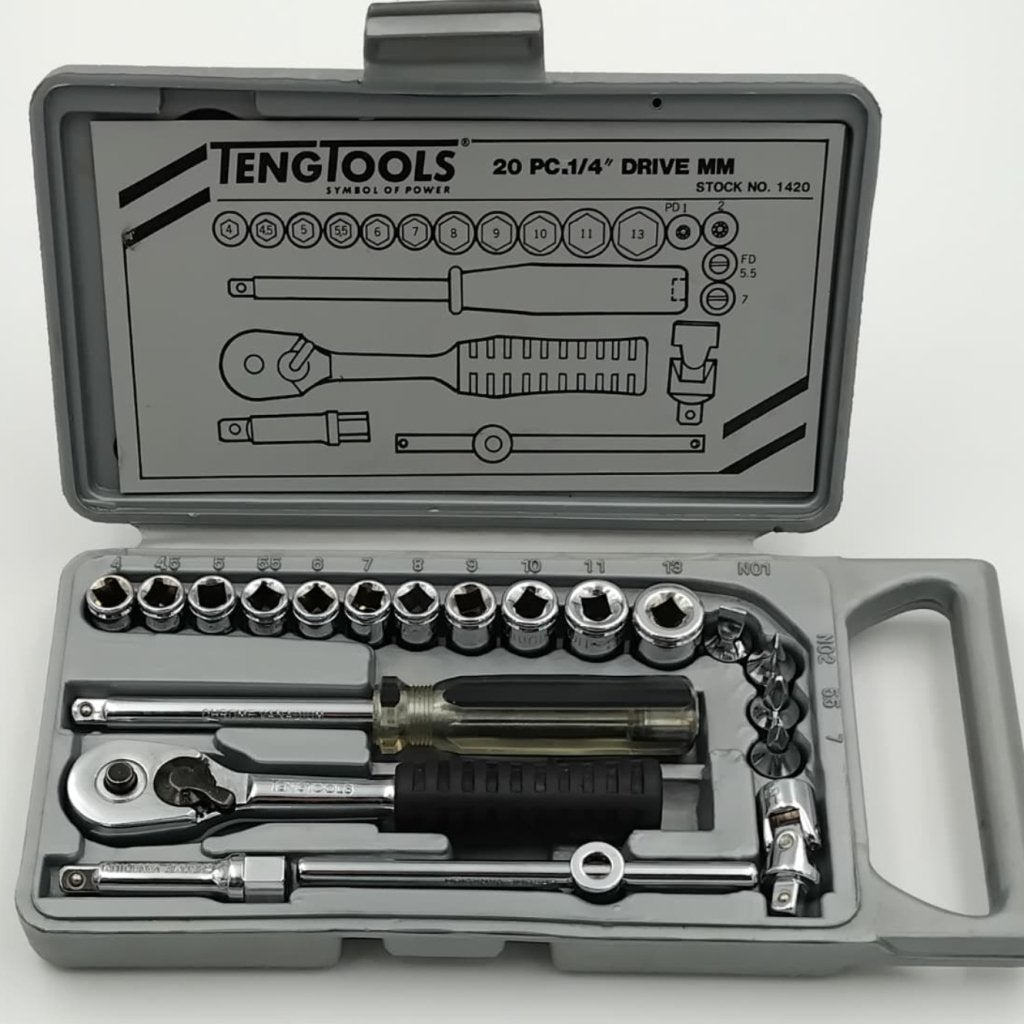 Tengtools 20 delig 1/4" handgereedschapset - Nette staat, Flex Ltd., Zo goed als nieuw, https://flex.com/contact-us, Nobelstraat 10, 5807 GA Oostrum LB, Limburg, Nederland