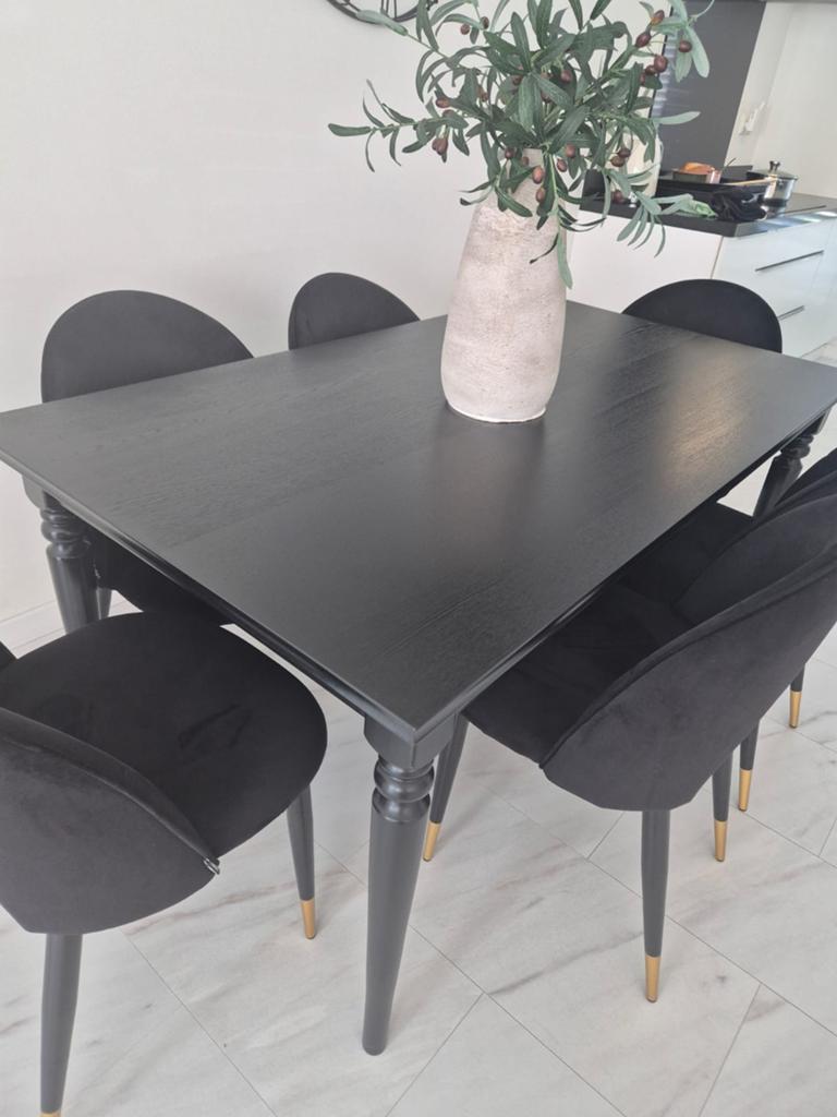 Tafel en stoelen (ikea en beliani), Huis en Inrichting, Tafels | Eettafels, 100 tot 150 cm, Zo goed als nieuw, Rechthoekig, 50 tot 100 cm