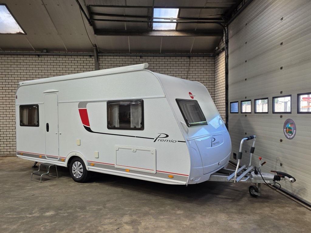 Bürstner Premio 460 TS / Frans bed /Rondzit /Casset, Caravans en Kamperen, Rondzit, Bedrijf, Schokbreker, 5 tot 6 meter
