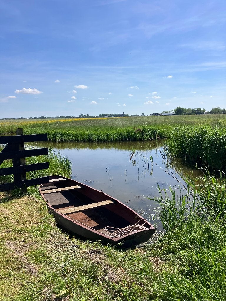 stalen roeiboot, Ophalen, Schouw, Gebruikt, 4 m