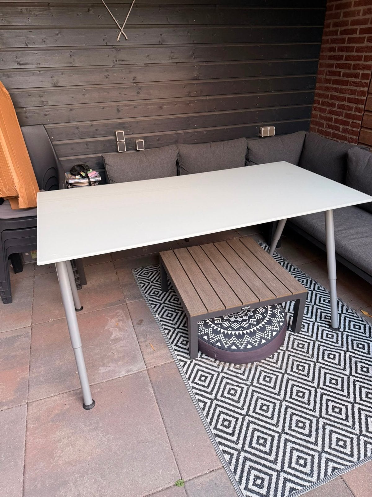 IKEA Galant bureau 160x80cm, Ophalen, Gebruikt, In hoogte verstelbaar, IKEA