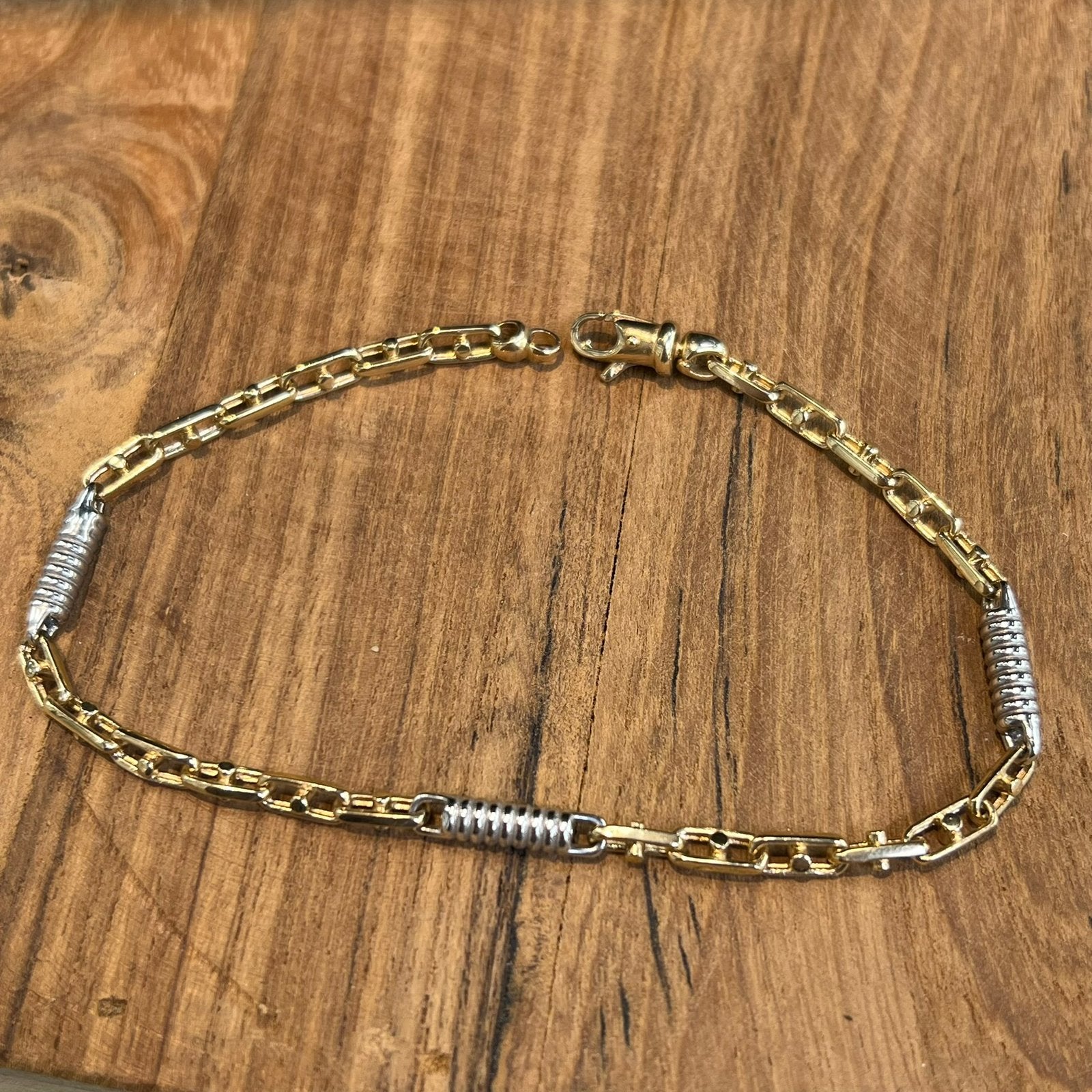 Gouden armband 14 karaat goud monte carlo massief, Ophalen of Verzenden, Zo goed als nieuw, Goud
