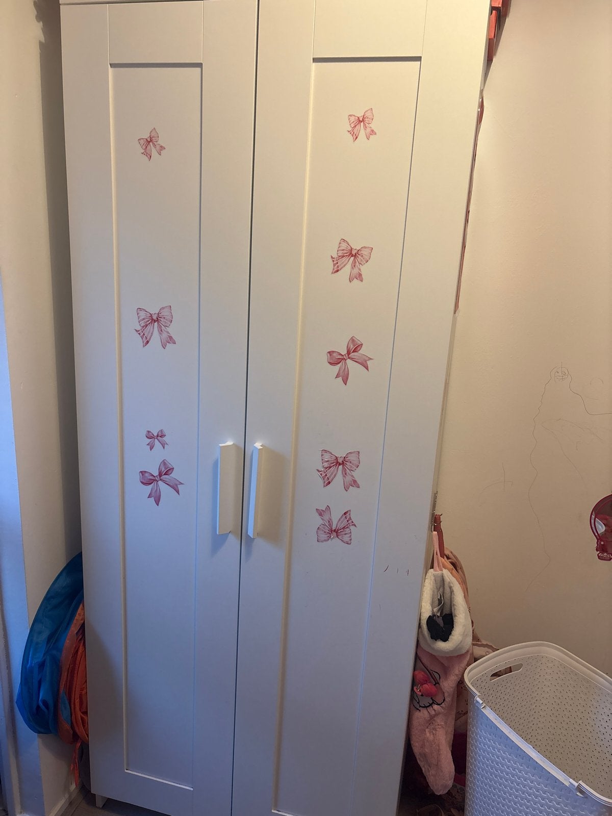 Witte IKEA Kast met Hang- en Legruimte, Ophalen, Met plank(en), Gebruikt, 50 tot 100 cm