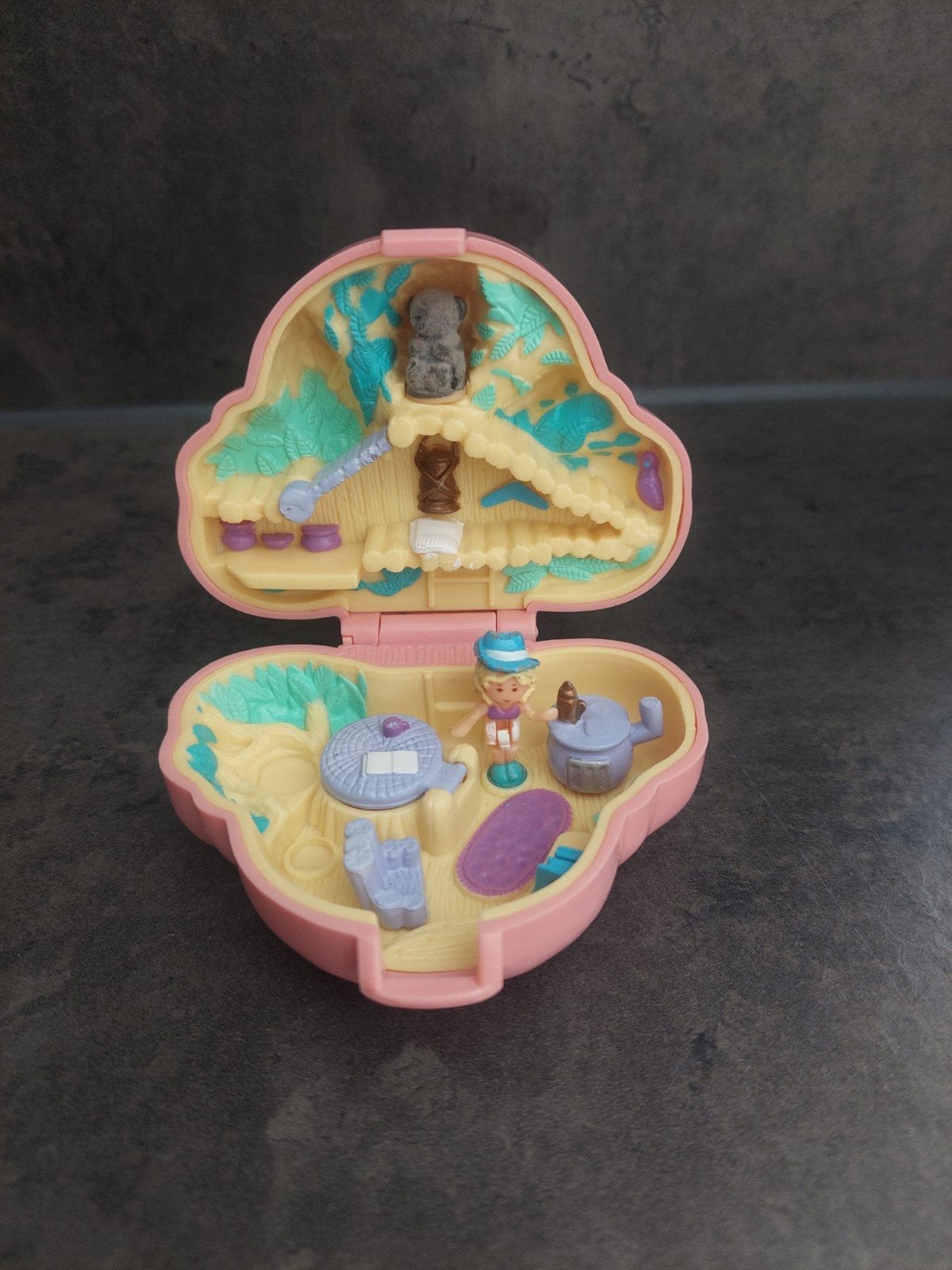 Vintage Polly Pocket Cuddly Koala Picnic 1994 – compleet, Ophalen of Verzenden, Overige typen