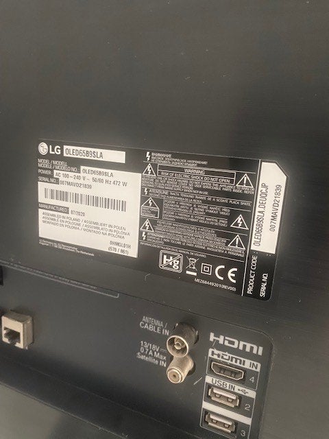 LG TV  OLED 65B9SLA, Audio, Tv en Foto, Televisies, Ophalen, Gebruikt, 50 Hz, OLED