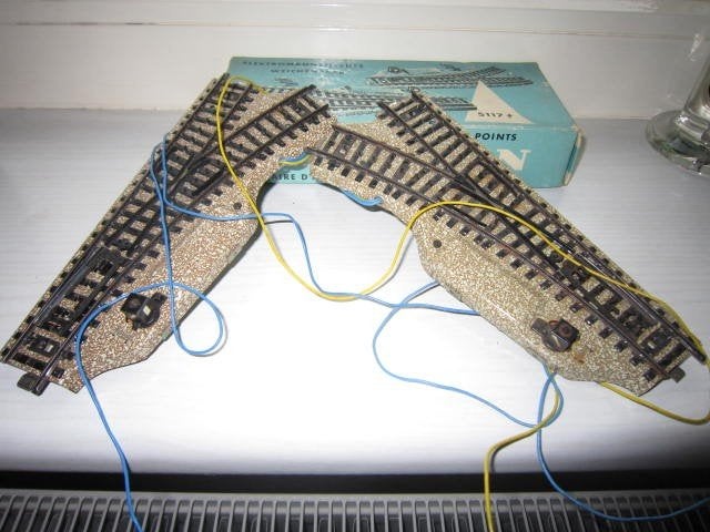 Marklin 5117 m-rails setje elektrische wissels met ovp., Hobby en Vrije tijd, Wisselstroom, Gebruikt, Rails, Ophalen of Verzenden