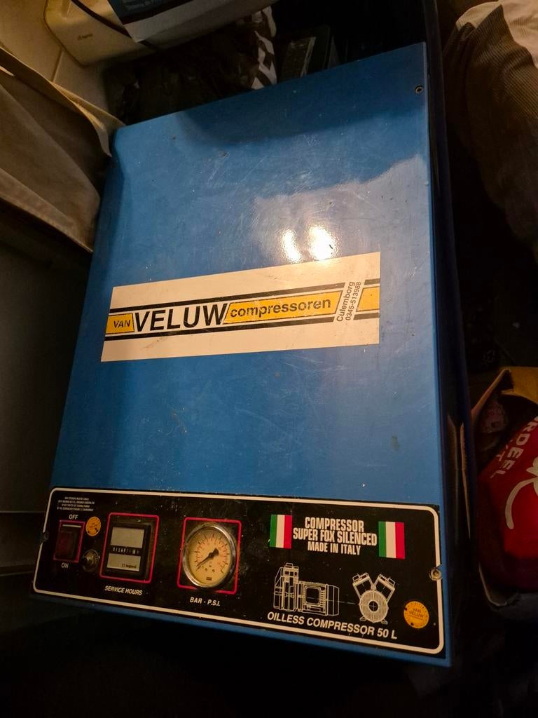Stille compressor, industrieel, 50L, Doe-het-zelf en Verbouw, Compressors, Ophalen