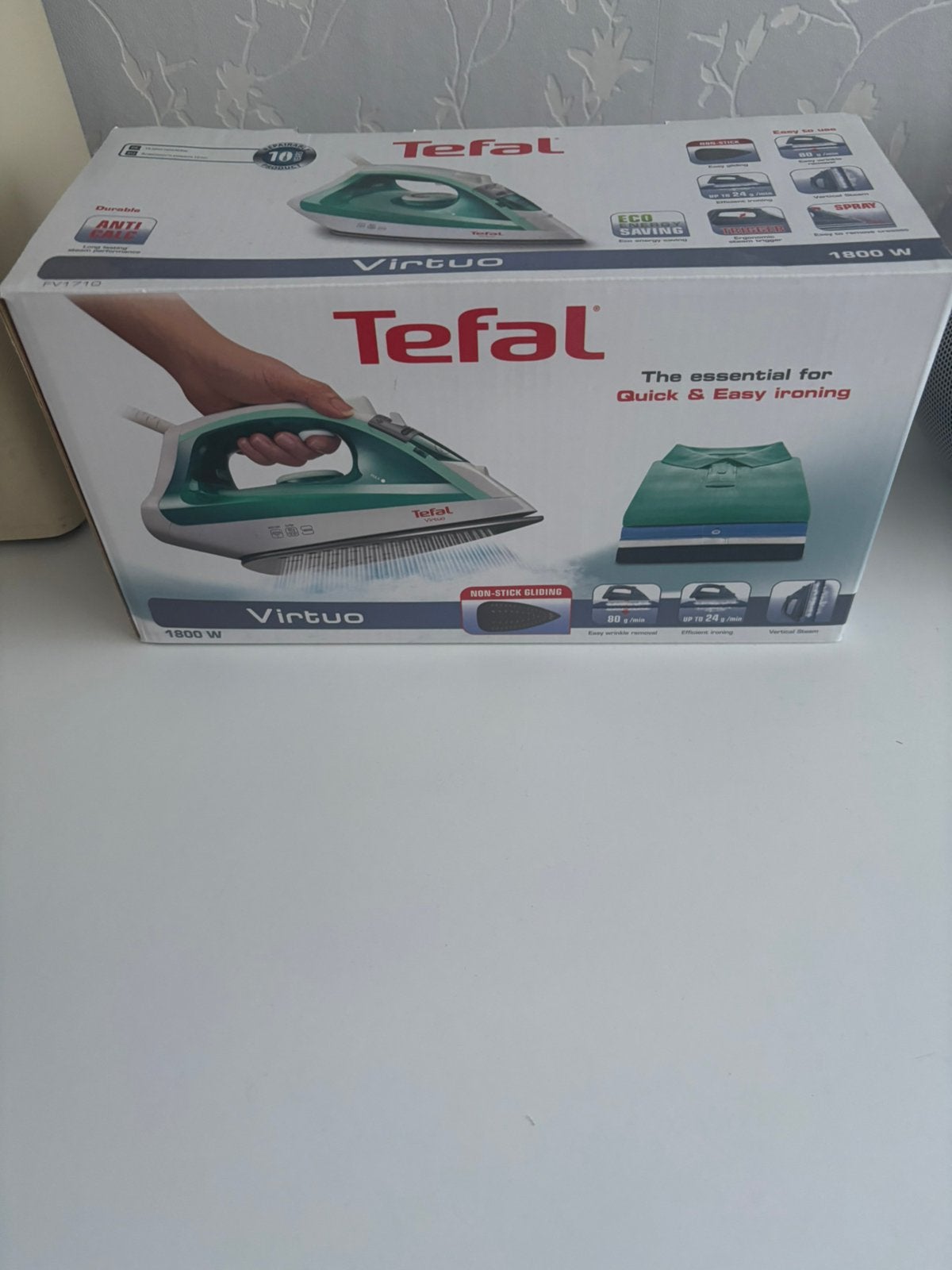 Tefal strijkbout virsuo nieuw in doos, Ophalen, Nieuw, Strijkijzer met snoer