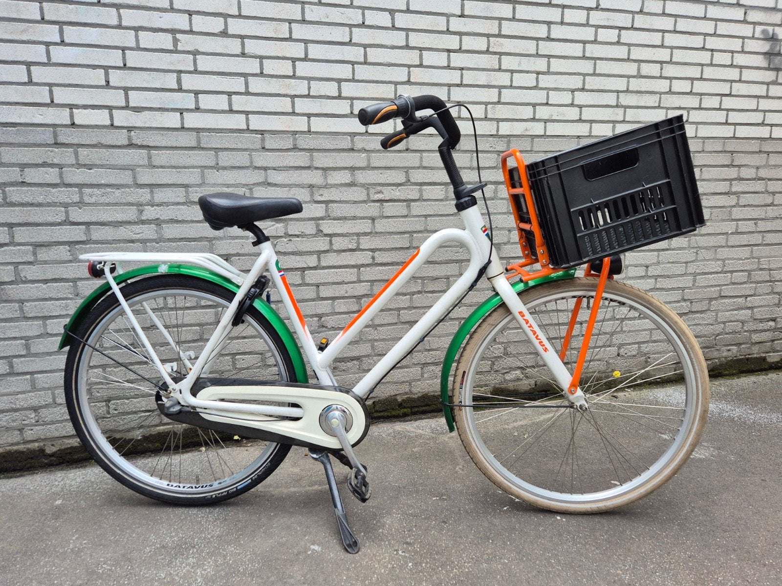 Batavus Transportfiets met krat -, 53 tot 56 cm, Batavus, Versnellingen, Ophalen of Verzenden