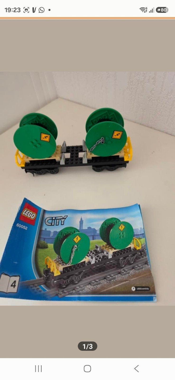 Lego City Trein Wagon 4 uit set 60052 - Netjes & Compleet, Kinderen en Baby's, Lego, Overige typen, Inclusief instructies, Ophalen of Verzenden
