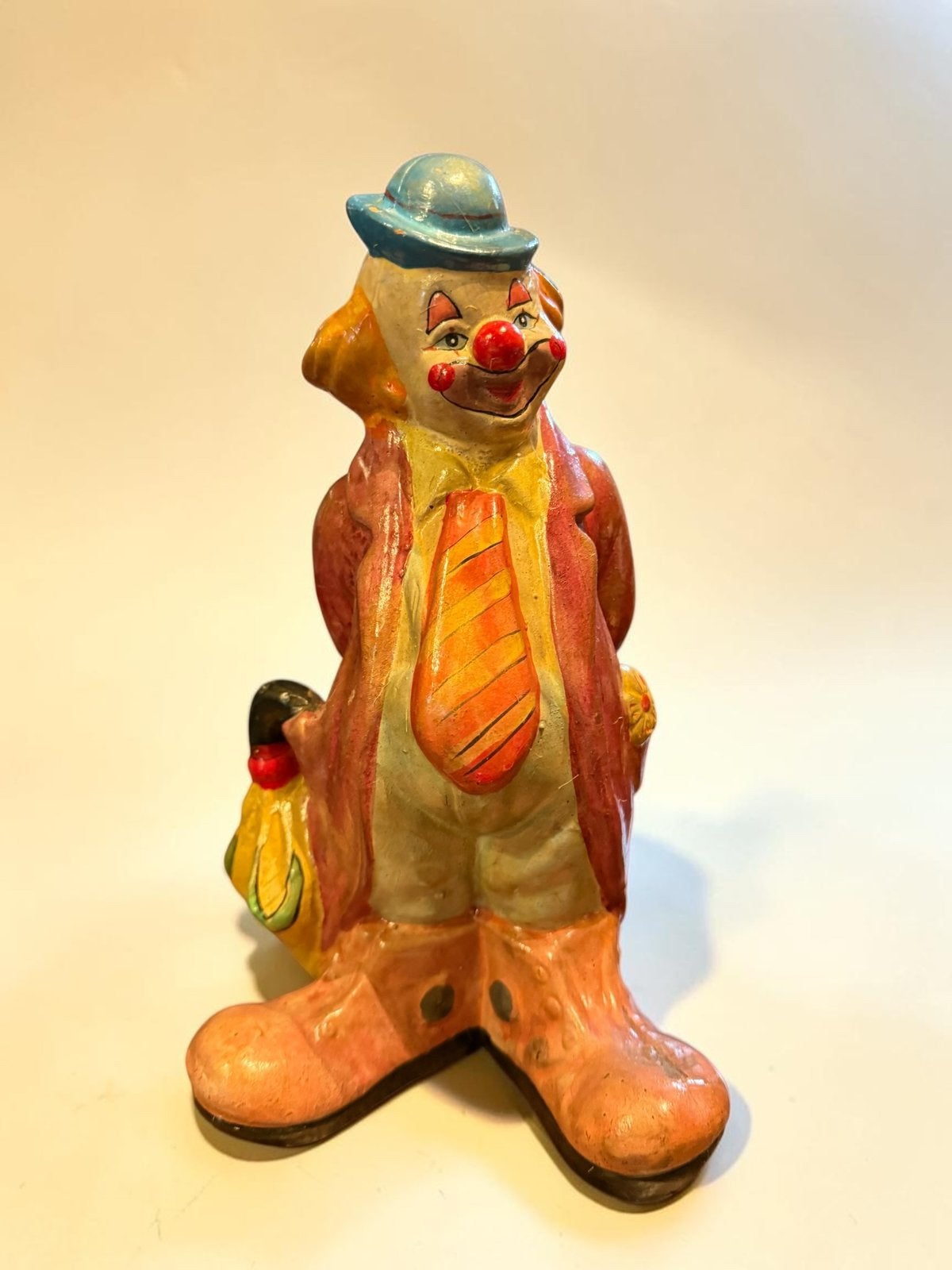 Vintage handbeschilderde Clown spaarpot, Ophalen of Verzenden