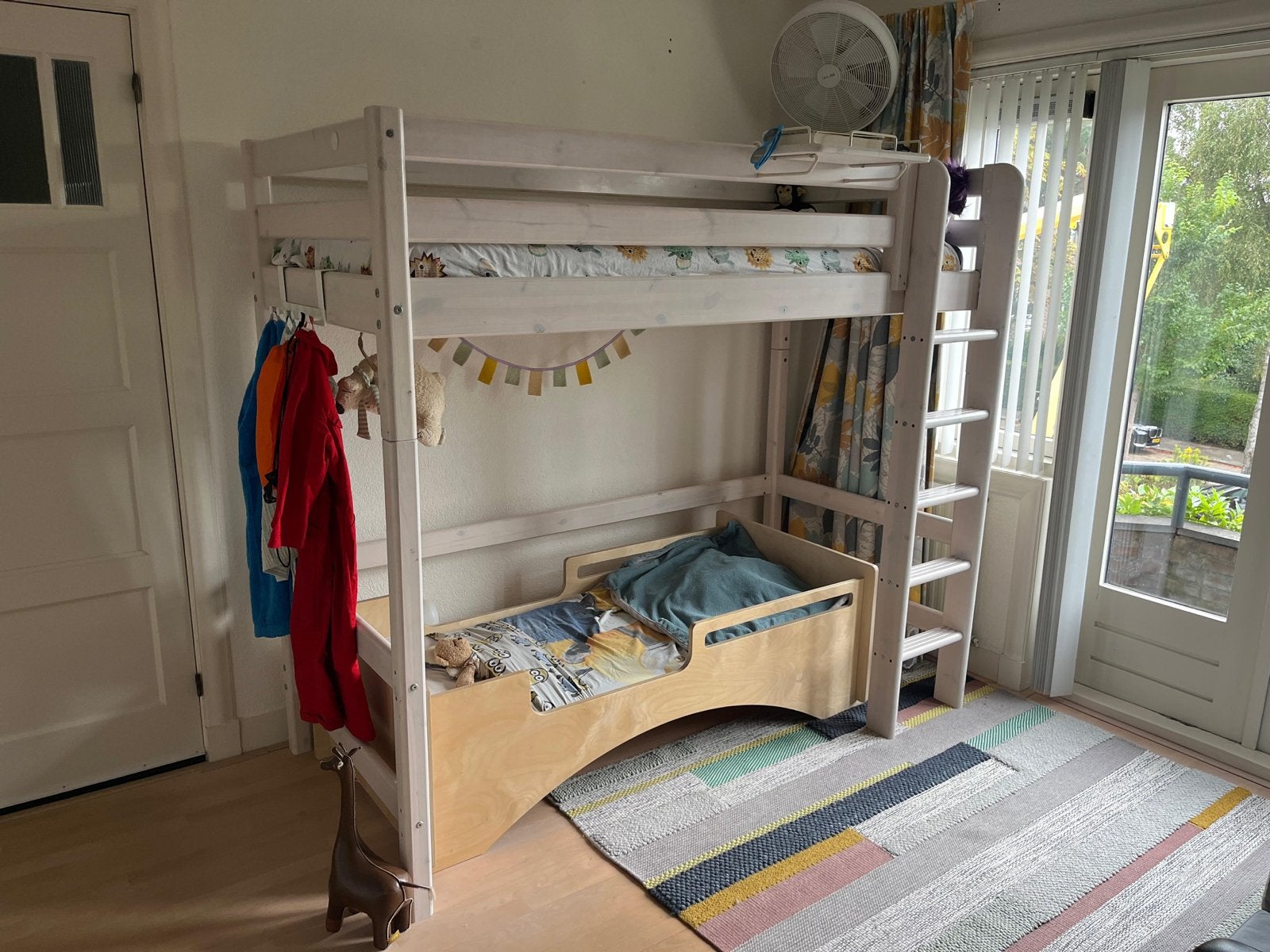 Flexa Whitewash Hoogslaper - Stevig en Stijlvol, Ophalen, Gebruikt, Eenpersoons, 160 tot 180 cm