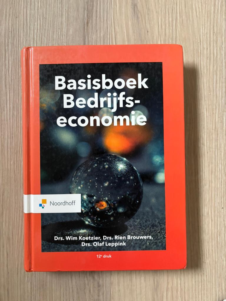 Basisboek Bedrijfseconomie 12e druk, Boeken, Ophalen of Verzenden, Zo goed als nieuw, Economie en Marketing
